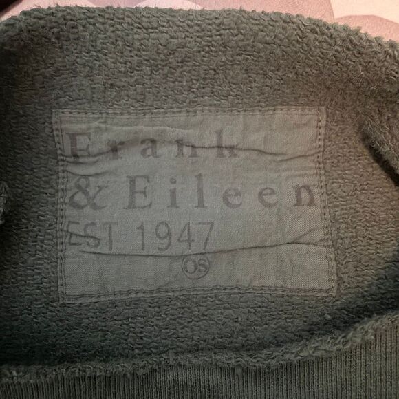 Frank and Eileen Audrey Funnel Neck Capelet Dark Green French Terry Knit OS - Picture 5 of 7